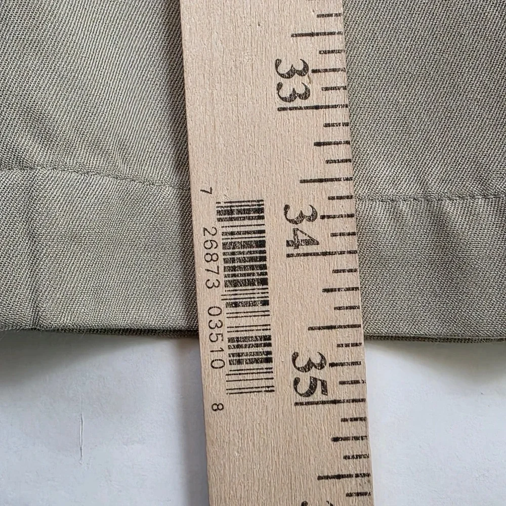 Nat Nast Pleated Trousers Mens 37x34 Cement Beige Silk Cotton Casual Classicwear